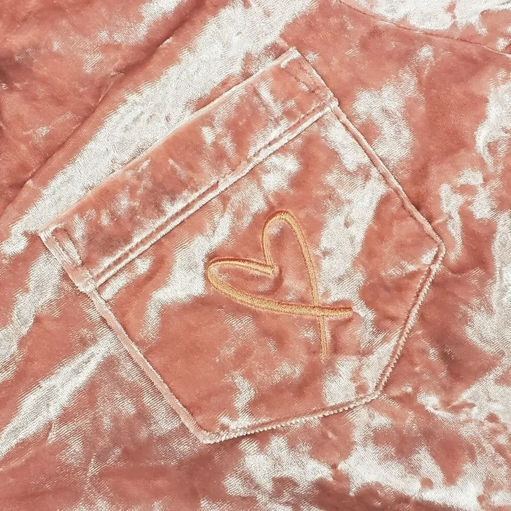 VS Crushed Velvet Sleep Top Sedona Rose Medium